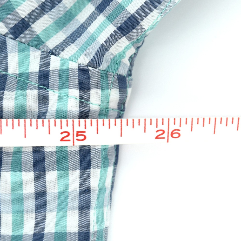 Southern Tide Men's XL Nassau Gingham Cotton Stretch LS Sport Shirt Green Blue - Picture 12 of 15